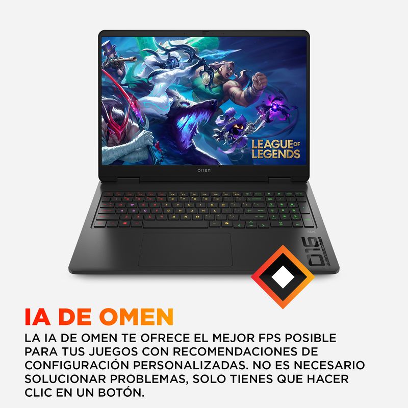 PORTATIL GAMING HP OMEN 16 ULTRA 7-255H, 32GB DDR5, 1TB SSD, RTX 5060 8GB, 15.6" FHD, FREEDOS - Imagen 9 de 13