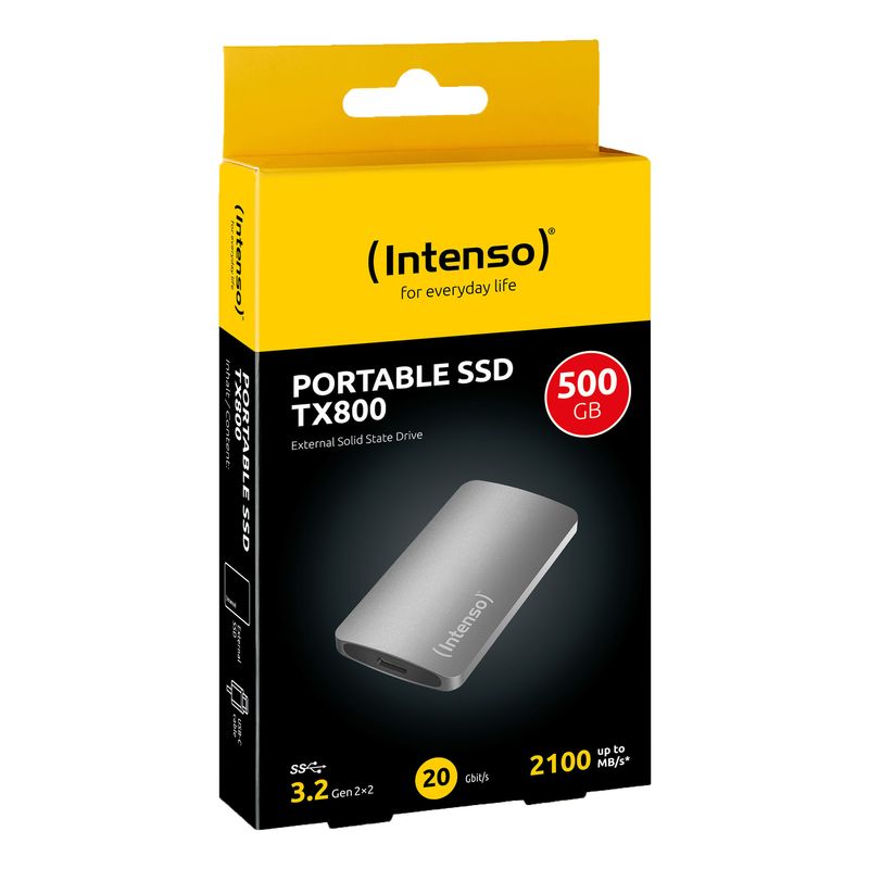 Intenso eSSD TX800 500Gb USB-C 3.2 Gen2 Anthracite - Imagen 5 de 8