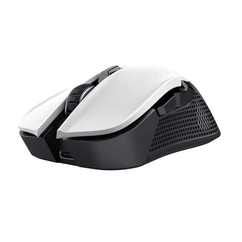 MOUSE WIRELESS TRUST GAMING GXT 923W YBAR RGB 7200DPI 6 BOTONES RECARGABLE 50H COLOR BLANCO 24889 - Imagen 1 de 9