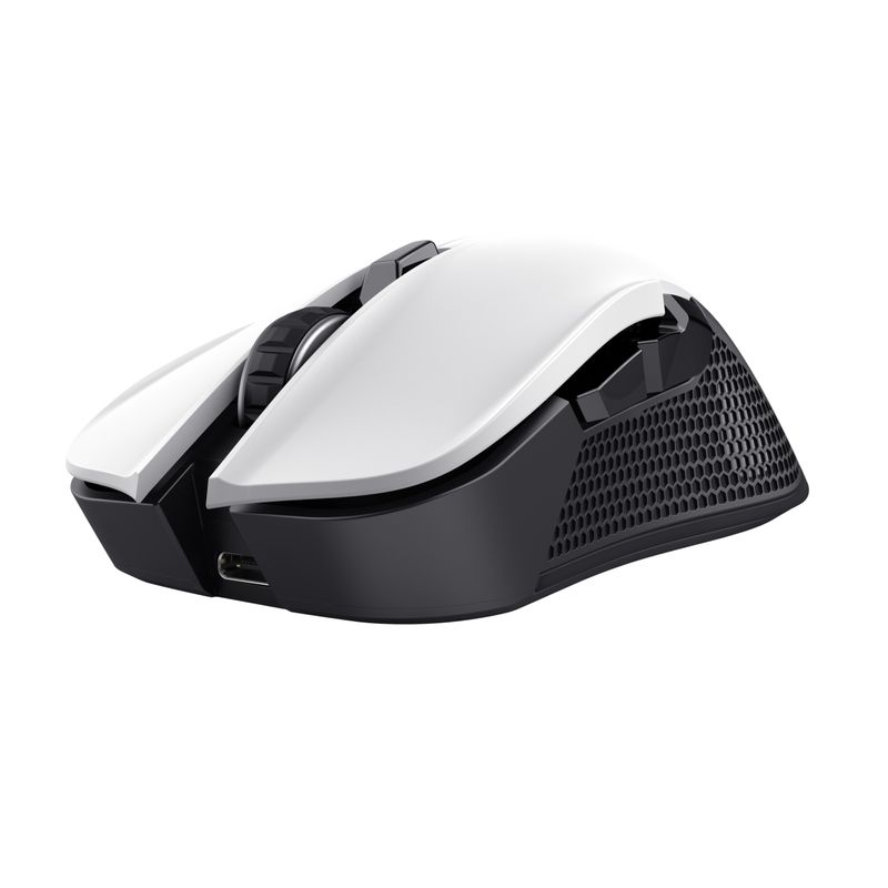 MOUSE WIRELESS TRUST GAMING GXT 923W YBAR RGB 7200DPI 6 BOTONES RECARGABLE 50H COLOR BLANCO 24889 - Imagen 2 de 9