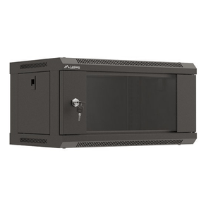 ARMARIO LANBERG MURAL RACK 19" 4U 540X350 FLAT PACK NEGRO PUERTA CRISTAL