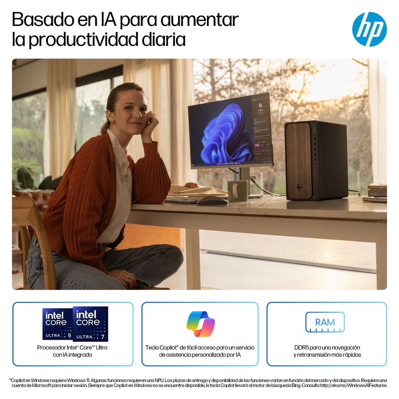 PC HP OMNIDESK AI M03-0016NS U5-225H 16GB 1TB W11H - Imagen 7 de 14