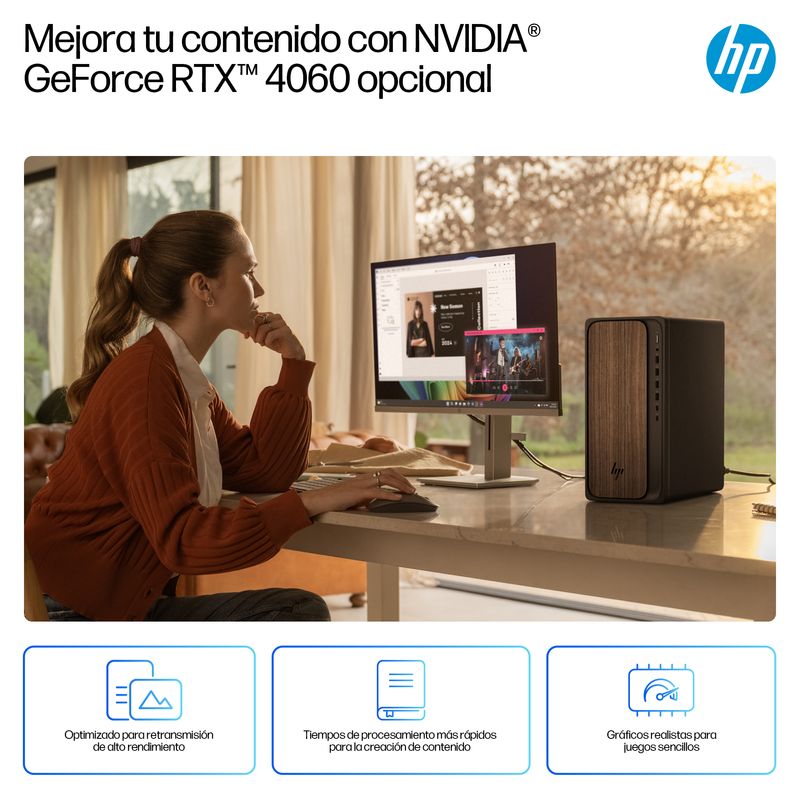 PC HP OMNIDESK AI M03-0016NS U5-225H 16GB 1TB W11H - Imagen 10 de 14