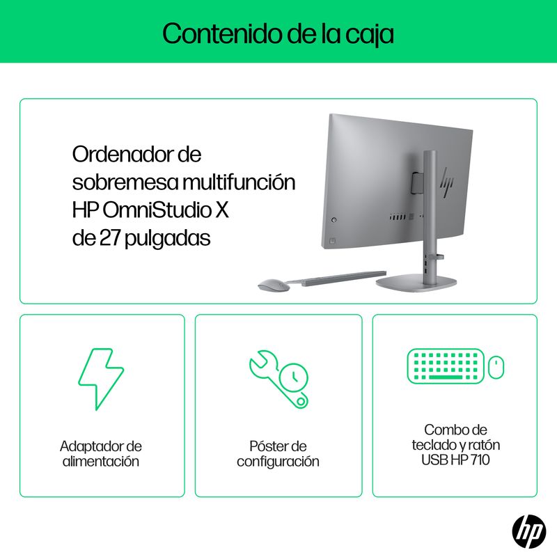 PC AIO HP OMNISTUDIO X 27-CS0015NS U5-125H 16G 512G 27" W11H - Imagen 5 de 24