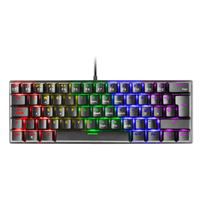TECLADO MECANICO ULTRA COMPACTO MARS GAMING MK60 ITALIANO BLACK SWITCH MARRON PR DE 100Hz