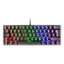 TECLADO MECANICO ULTRA COMPACTO MARS GAMING MK60 ITALIANO BLACK SWITCH MARRON PR DE 100Hz