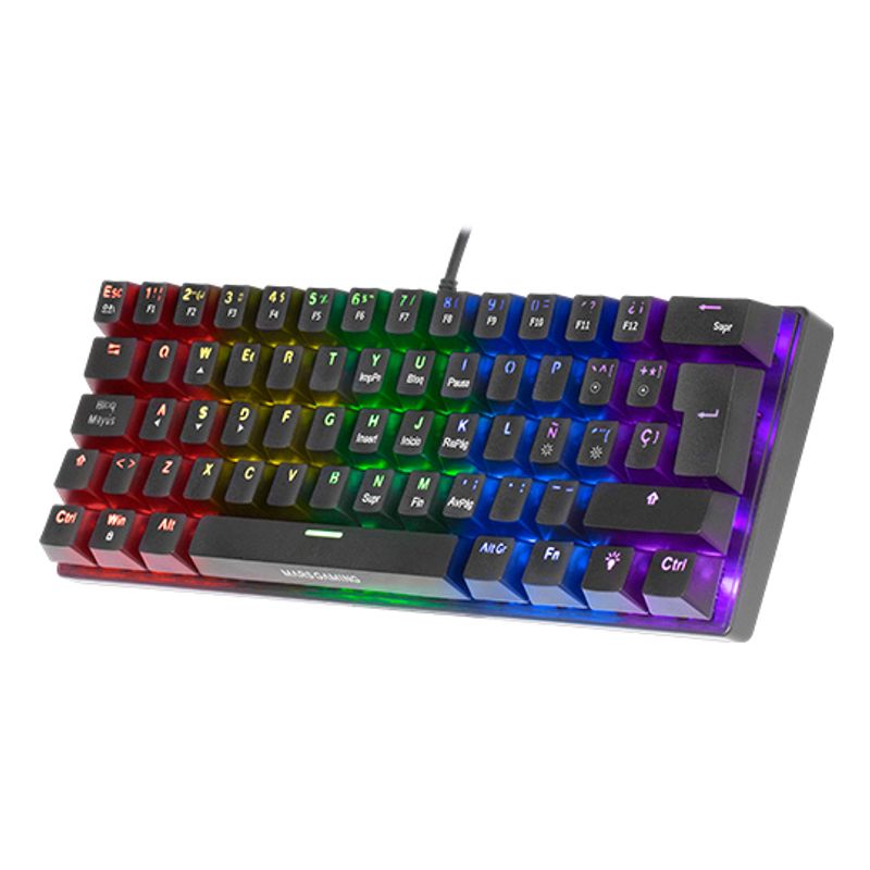 TECLADO MECANICO ULTRA COMPACTO MARS GAMING MK60 ITALIANO BLACK SWITCH MARRON PR DE 100Hz - Imagen 3 de 7