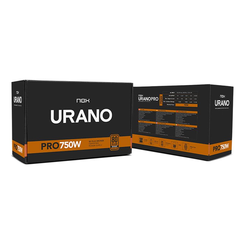 Fuente Alimentación 750W NOX Urano PRO 750W Bronze 80 PLUS Bronze Negro - Imagen 11 de 11