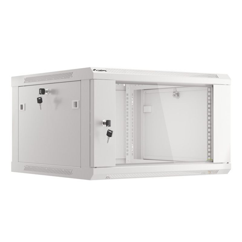 ARMARIO LANBERG MURAL RACK 19�� 6U 600X600 FLAT PACK PUERTA CRISTAL GRIS - Imagen 4 de 12