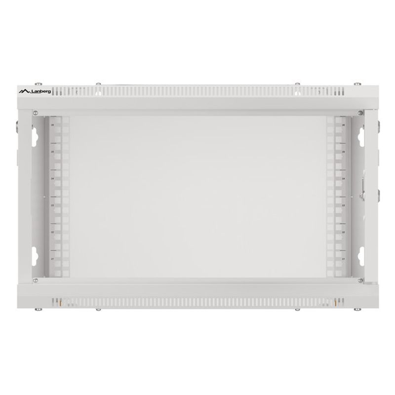 ARMARIO LANBERG MURAL RACK 19�� 6U 600X600 FLAT PACK PUERTA CRISTAL GRIS - Imagen 11 de 12