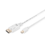 DISPLAYPORT CONNECTION CABLE MINI DP - DP M/M 2.0M W/INTERLOCK DP1.1A CONFORM, WH