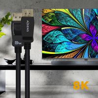 Miniatura 6 de AISENS - CABLE DISPLAYPORT CERTIFICADO V1.4 8K@60HZ, DP/M-DP/M, NEGRO,