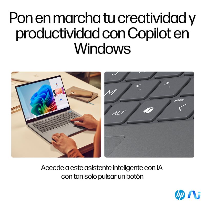 PORTATIL HP OMNIBOOK X 14-fe0008ns Qualcomm Snapdragon X Elite X1E-78-100/16GB DDR5 /1TB SSD/14" TACTIL/ W11l - Imagen 19 de 29