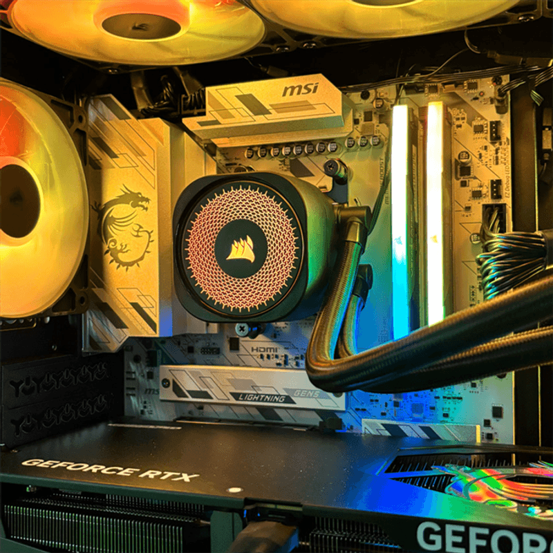 RANDOM iCue Certified AMD Ryzen 5 7500X3D, RTX 5070, 32GB, 1TB NVMe, B850 WiFi, W11 - Imagen 2 de 3