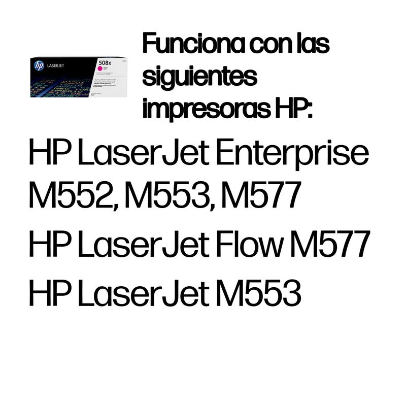 TONER CARTRIDGE 508X MAGENTA - Imagen 3 de 9