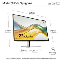 Miniatura 5 de HP Monitor QHD HP Pro de la serie 5 de 27 pulgadas: 527 pq   27" LCD IPS Quad HD HDMI