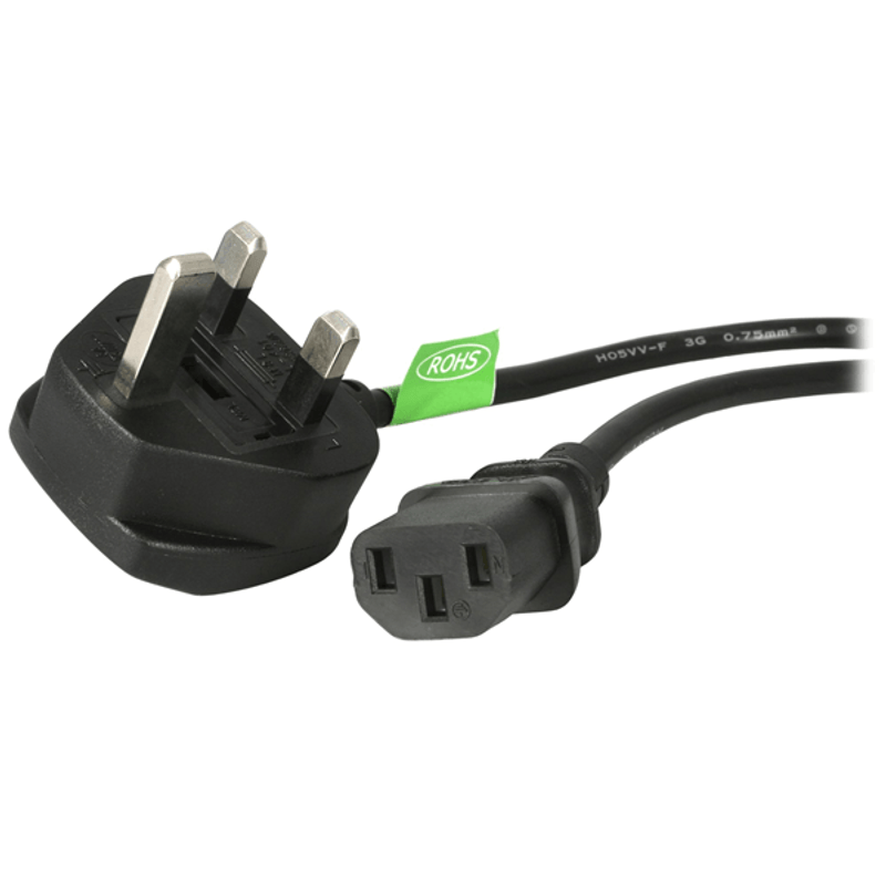CABLE 1.8M ALIMENTACION BS1363 A C13 REINO UNI DO - Imagen 1 de 5