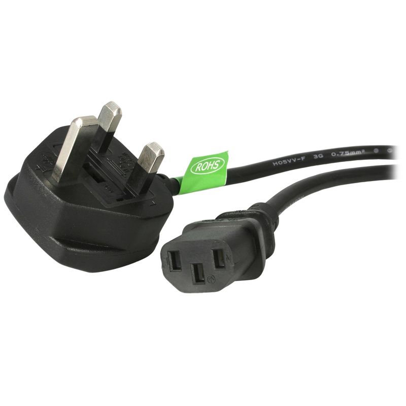 CABLE 1.8M ALIMENTACION BS1363 A C13 REINO UNI DO - Imagen 2 de 5