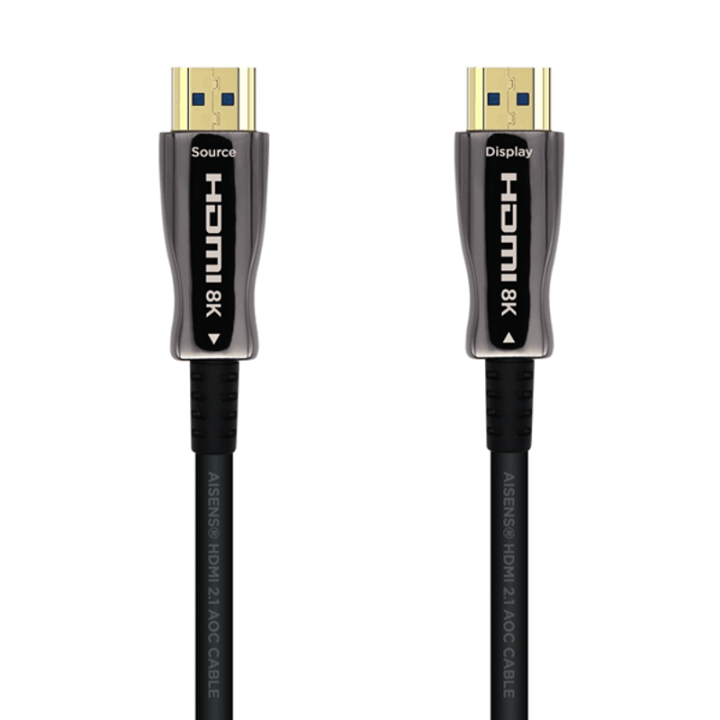 Aisens Cable hdmi tipo-a estandar macho a macho V2.1 AOC ultra alta velocidad 25m negro - Imagen 1 de 5