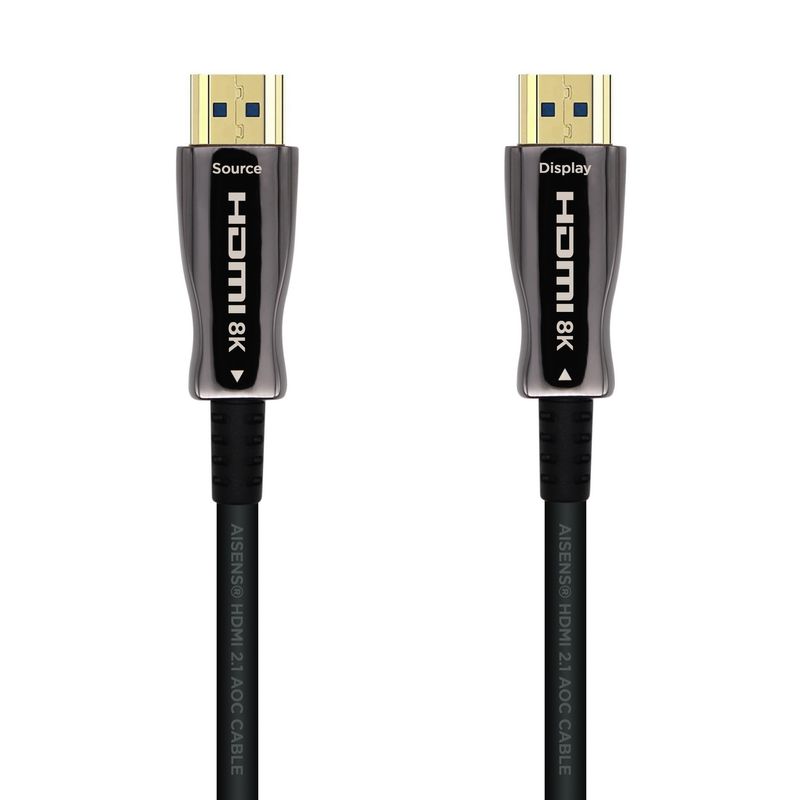 Aisens Cable hdmi tipo-a estandar macho a macho V2.1 AOC ultra alta velocidad 25m negro - Imagen 2 de 5