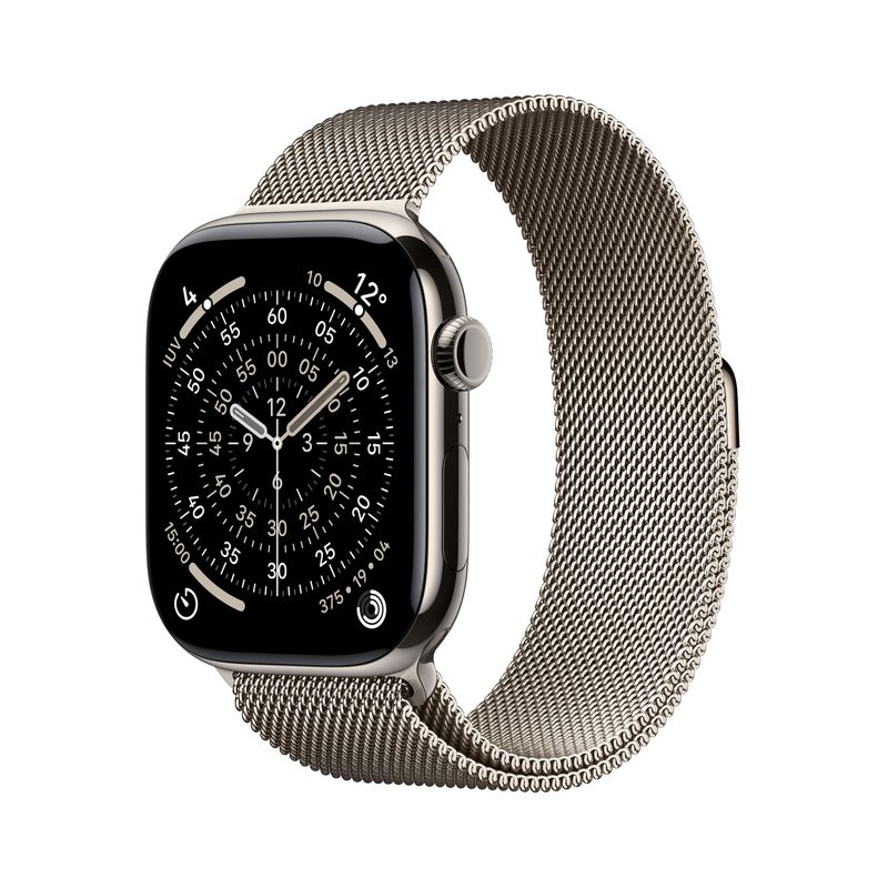 Apple Watch Series 11 GPS + Cellular 46mm Natural Titanium Case with Natural Milanese Loop - S/M - Imagen 2 de 3