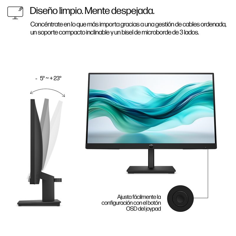 HP Monitor FHD HP Series 3 Pro de 21,5 pulgadas - 322pf Series 3 Pro 21.5" LCD IPS Full HD HDMI VGA - Imagen 13 de 13