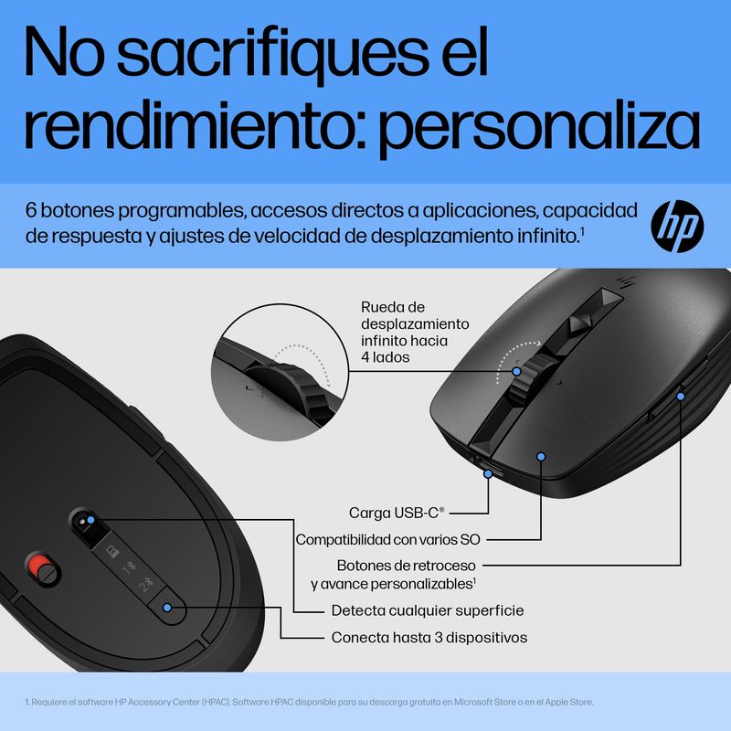 RATON HP 710 SILENCIOSO RECARGABLE INALAMBRICO - Imagen 20 de 22