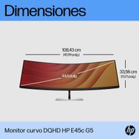 Miniatura 11 de HP Monitor curvo DQHD HP E45c G5   44.5" LCD VA Dual QHD HDMI Altavoces