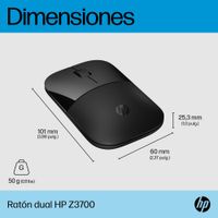 Miniatura 9 de RATON HP Z3700 DUAL NEGRO INALAMBRICO