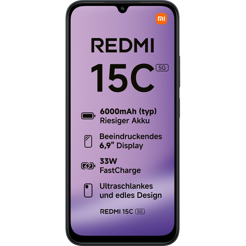 XIAOMI Redmi 15C 6.9" 5G 4GB/128GB Negro - Imagen 3 de 5