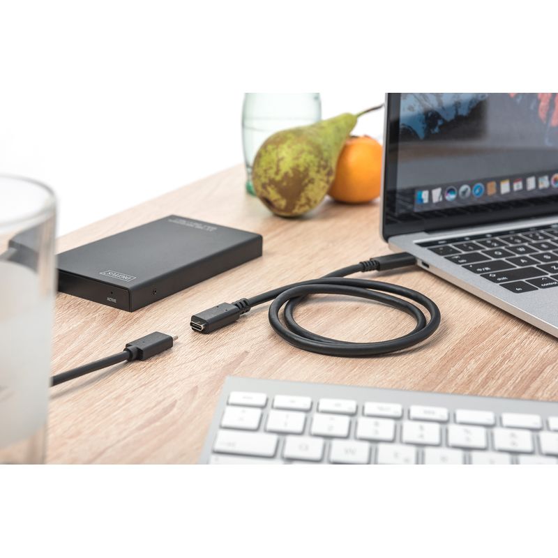 USB Type-C extension cable type C M/F 0.7m full featured Gen2 5A 10GB Versi n 3.1 CE sw - Imagen 5 de 6