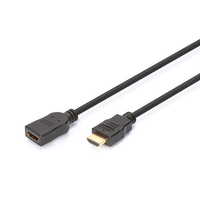 Miniatura 1 de Cable alargador HDMI de alta velocidad  tipo A M/F  5.0m  w/Ethernet  Full HD 60p  dorado  negro