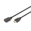 Cable alargador HDMI de alta velocidad tipo A M/F 5.0m w/Ethernet Full HD 60p dorado negro