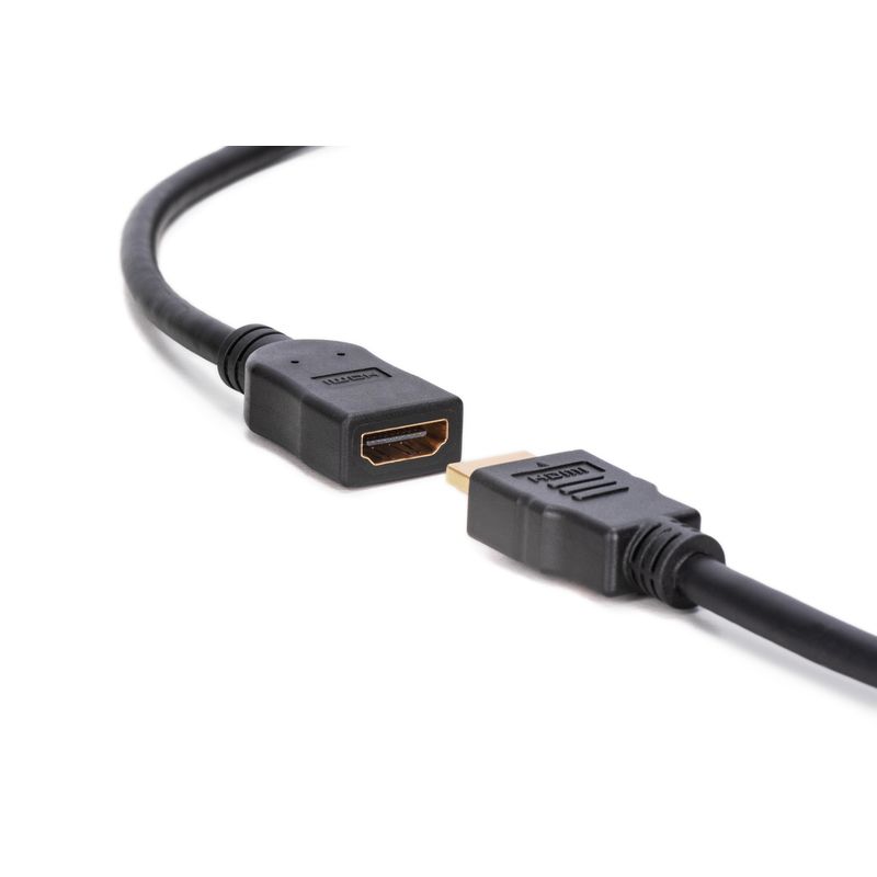 Cable alargador HDMI de alta velocidad tipo A M/F 5.0m w/Ethernet Full HD 60p dorado negro - Imagen 5 de 5