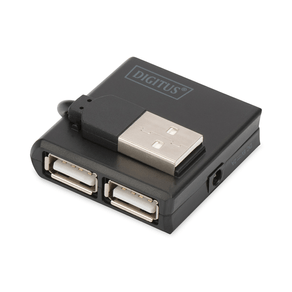 USB 2.0 HIGH-SPEED HUB 4-PORT 4X USB A/F 1X USB B MINI/M INCL. USB CABLE
