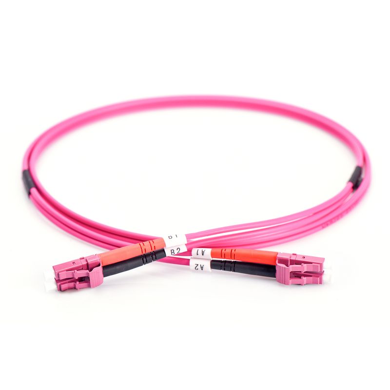 Fiber Optic Patch Cord LC to LC Duplex OM4 color magenta 3m - Imagen 4 de 6