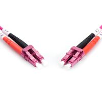 Miniatura 5 de Fiber Optic Patch Cord LC to LC Duplex  OM4  color magenta  3m