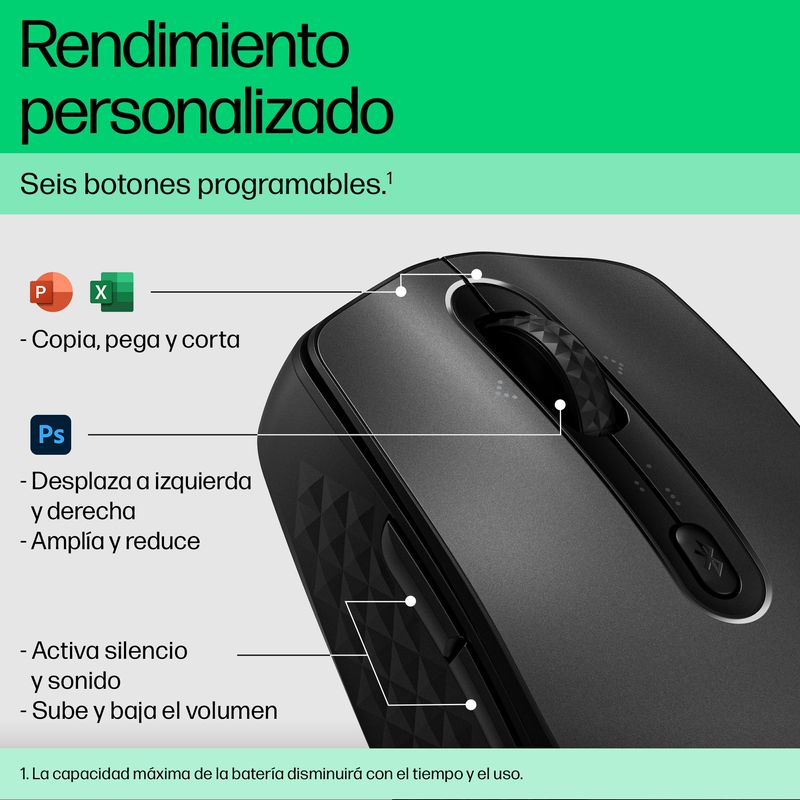HP 695 Qi-Charging Wireless Mouse EMEA-I - Imagen 14 de 16