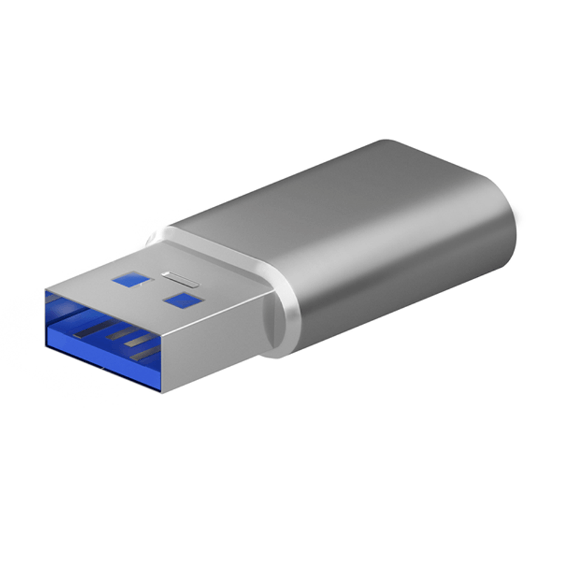 MINI ADAPTADOR AISENS USB 3.2 GEN2 USB 2.03A TIPO USB-C H-A M GRIS - Imagen 1 de 4