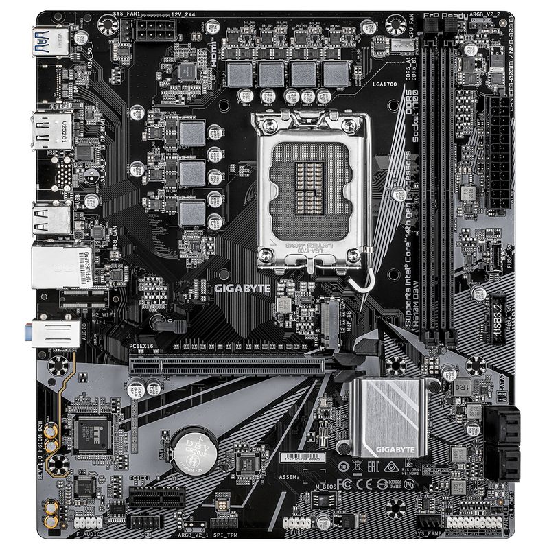 PLACA BASE GIGABYTE H610M D3W 1700 M-ATX DDR5 PCIe 4.0 128GB 1GbE M.2 - Imagen 3 de 5