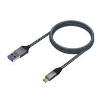 Miniatura 3 de AISENS Cable USB 3.1 Gen2 Aluminio 10Gbps 3A, Tipo USB-C/M-A/M, Gris, 1.0M