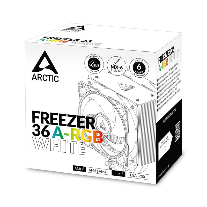 REFRIGERADOR CPU ARCTIC FREEZER 36 A-RGB BLANCO - Imagen 10 de 10