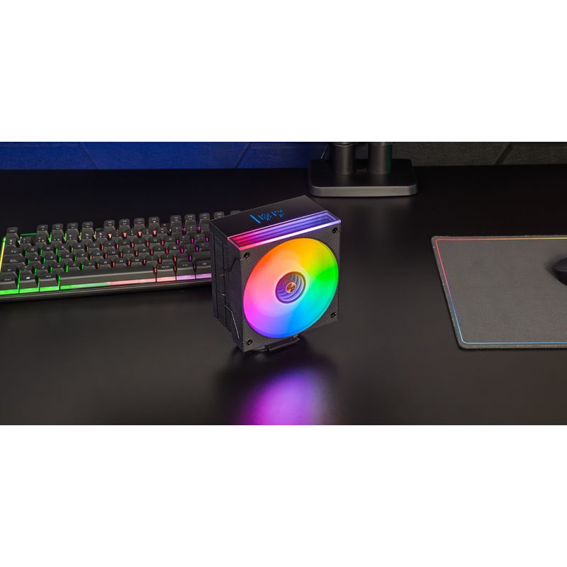 VENTILADOR CON DISIPADOR DE CPU MARS GAMING MCPULCD TDP 300W 120mm PANTALLA LCD ARGB NEGRO - Imagen 7 de 8