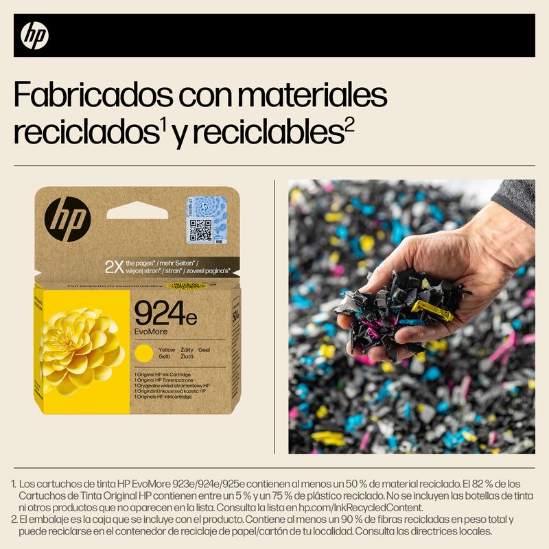 HP 924 CARTUCHO AMARILLO XL 800PAG - Imagen 6 de 7
