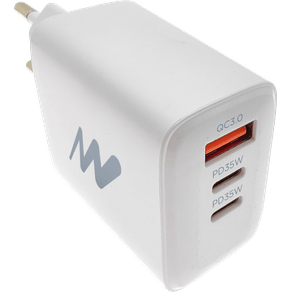 CARGADOR PARED NETWAY USB-A/2 USB QC 3.0 35W BLANCO