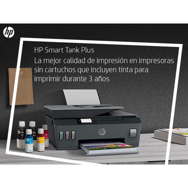 HP SMART TANK PLUS 570 BLACK 11 PPM / 7 PPM IN - Imagen 4 de 12