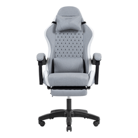 Miniatura 1 de SILLA GAMER MARS GAMING MGCXFSW FABRIC RECLINABLE REPOSAPIES EXTENSIBLE DISE??O TEXTIL BLANCO PLAT