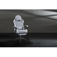 Miniatura 11 de SILLA GAMER MARS GAMING MGCXFSW FABRIC RECLINABLE REPOSAPIES EXTENSIBLE DISE??O TEXTIL BLANCO PLAT