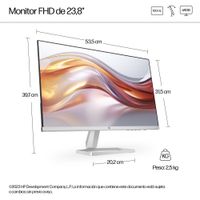 Miniatura 6 de HP Monitor FHD HP serie 5 de 23,8 pulgadas - 524sf   23.8" LCD IPS Full HD HDMI VGA