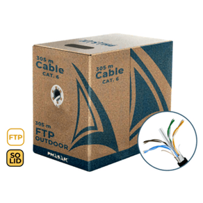 Phasak Bobina de cable de red FTP Cat 6 exterior CCA AWG23 305 m     PHR 670